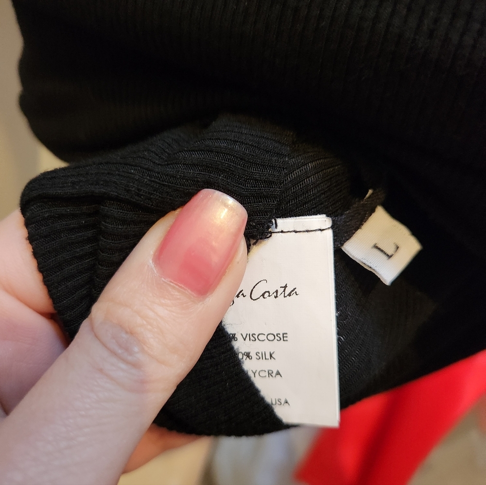New Enza Costa Silk Rib Black Tank Dress L 2024 Revolve Shopbop - Picture 4 of 4